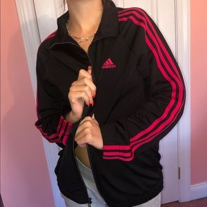 Adidas long sleeve zip up jacket size medium